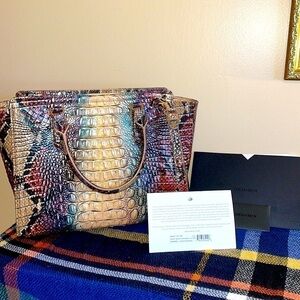 Brahmin women’s purse satchel bag croc bag aubree reptilian ombré Melbourne